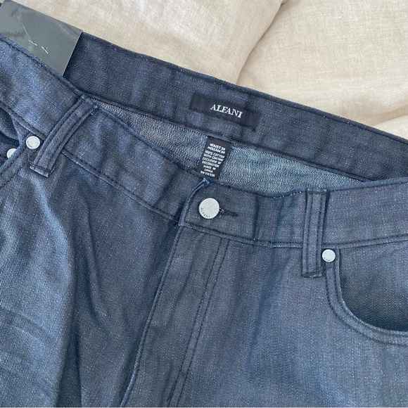 NWT Men’s Alfani 38/30 Dark-wash Straight-leg Jeans - Picture 3 of 5